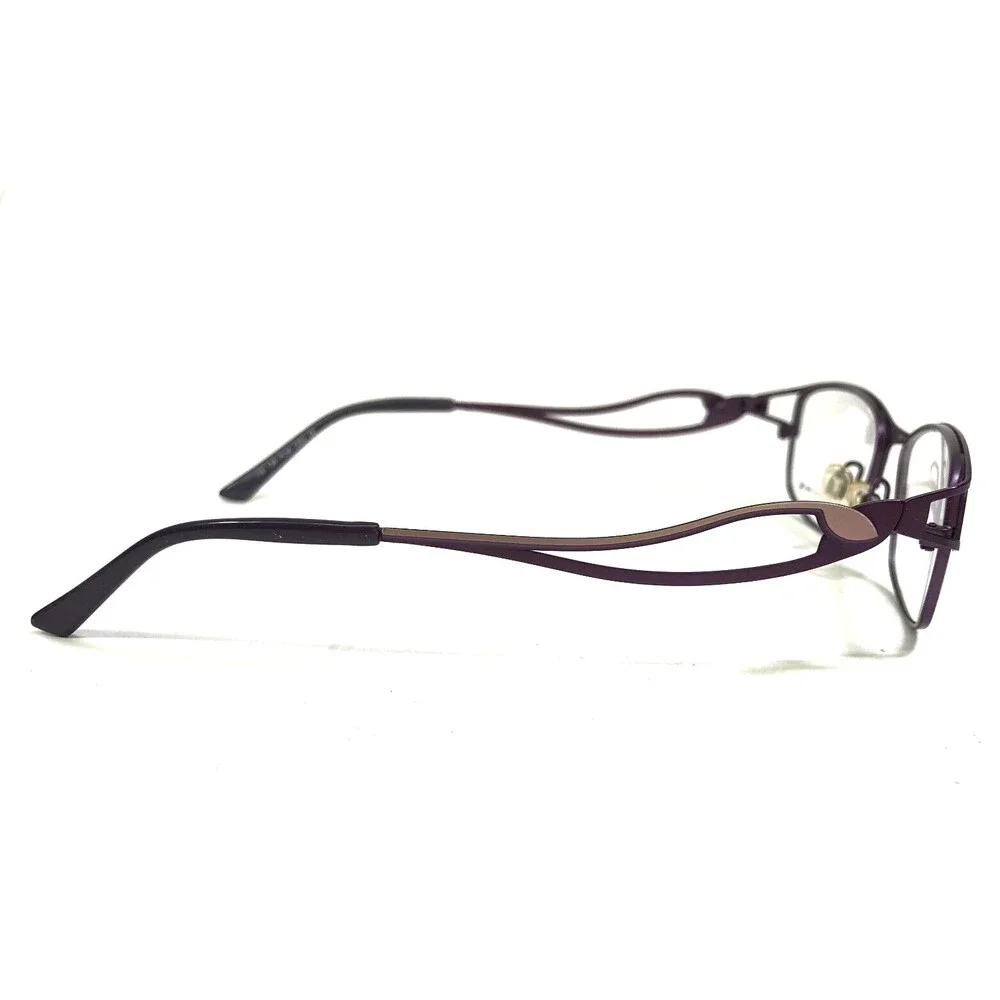 Alfred Sung Eyeglasses Frames AS4995 PLM CEN Purple Plum Wavy Arms 49-17-135